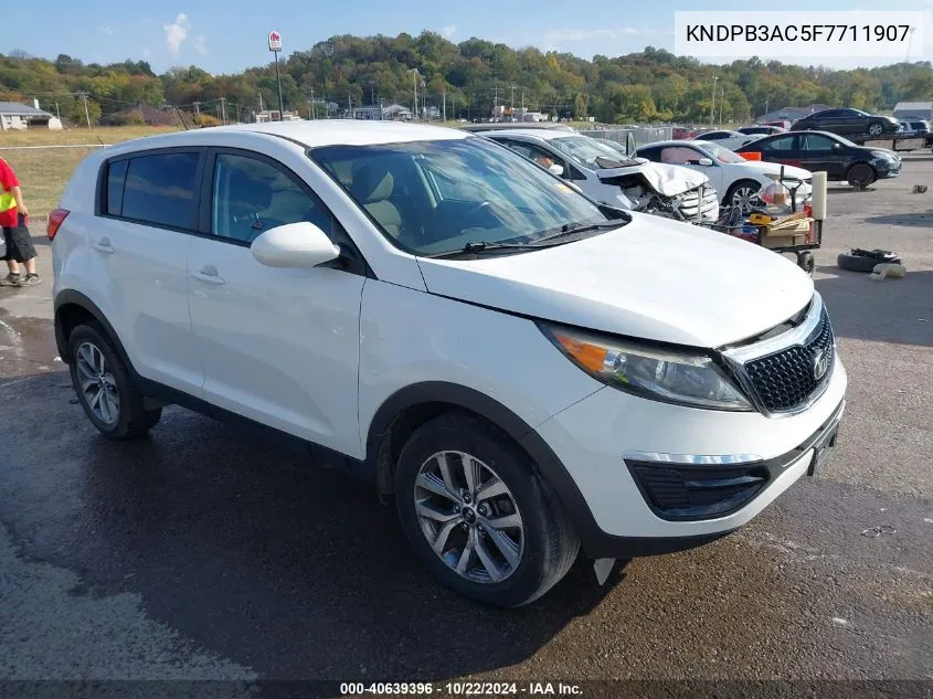 2015 Kia Sportage Lx VIN: KNDPB3AC5F7711907 Lot: 40639396