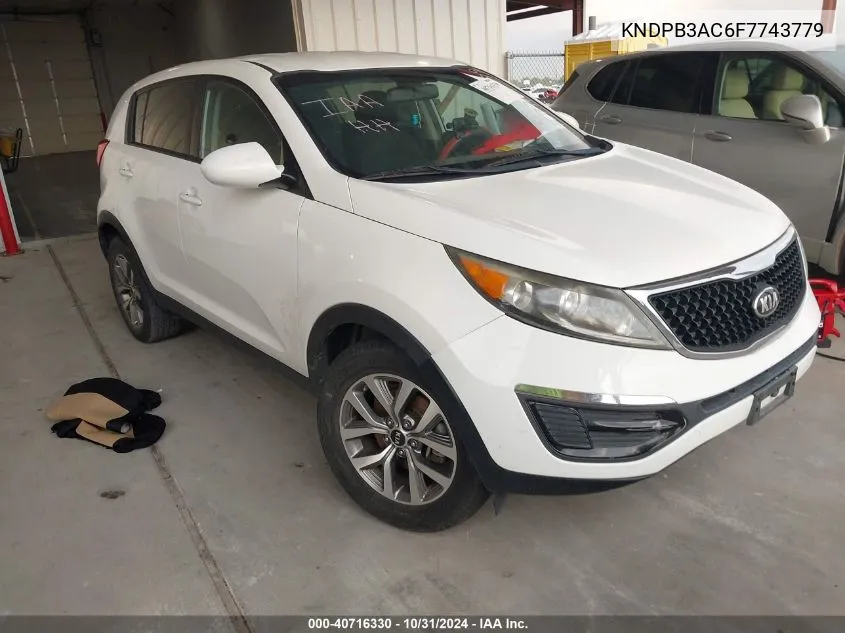 2015 Kia Sportage Lx VIN: KNDPB3AC6F7743779 Lot: 40716330