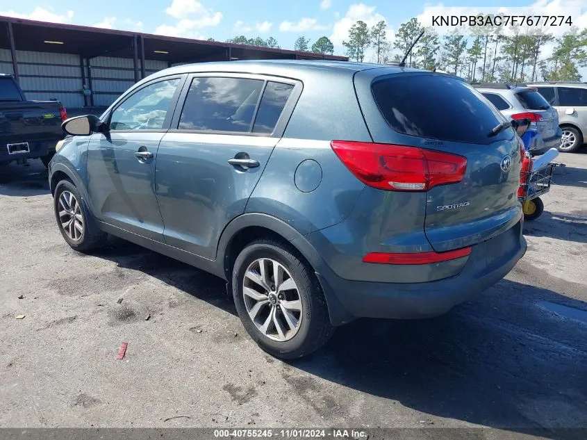 2015 Kia Sportage Lx VIN: KNDPB3AC7F7677274 Lot: 40755245