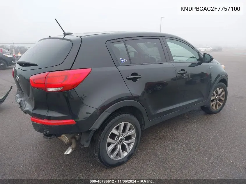 2015 Kia Sportage Lx VIN: KNDPBCAC2F7757100 Lot: 40796612