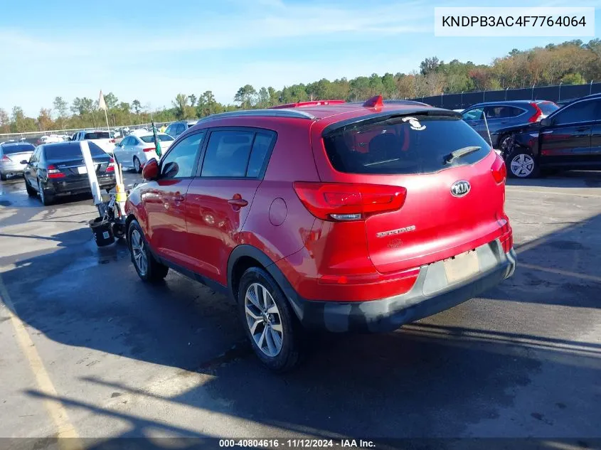 2015 Kia Sportage Lx VIN: KNDPB3AC4F7764064 Lot: 40804616