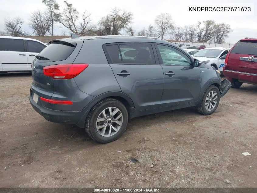 2015 Kia Sportage Lx VIN: KNDPBCAC2F7671673 Lot: 40813820