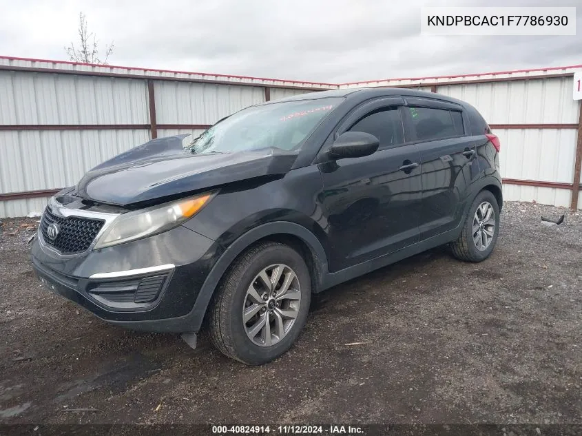 2015 Kia Sportage Lx VIN: KNDPBCAC1F7786930 Lot: 40824914