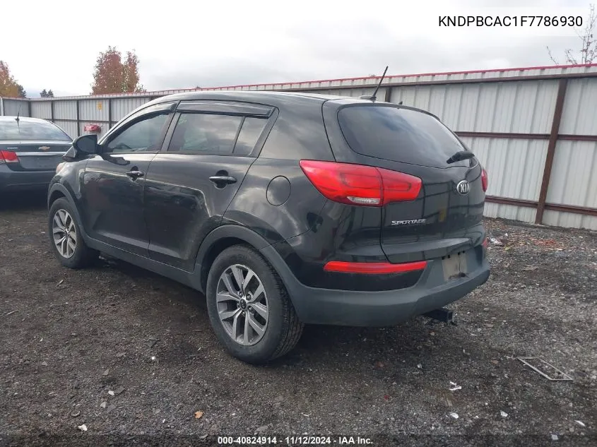 2015 Kia Sportage Lx VIN: KNDPBCAC1F7786930 Lot: 40824914