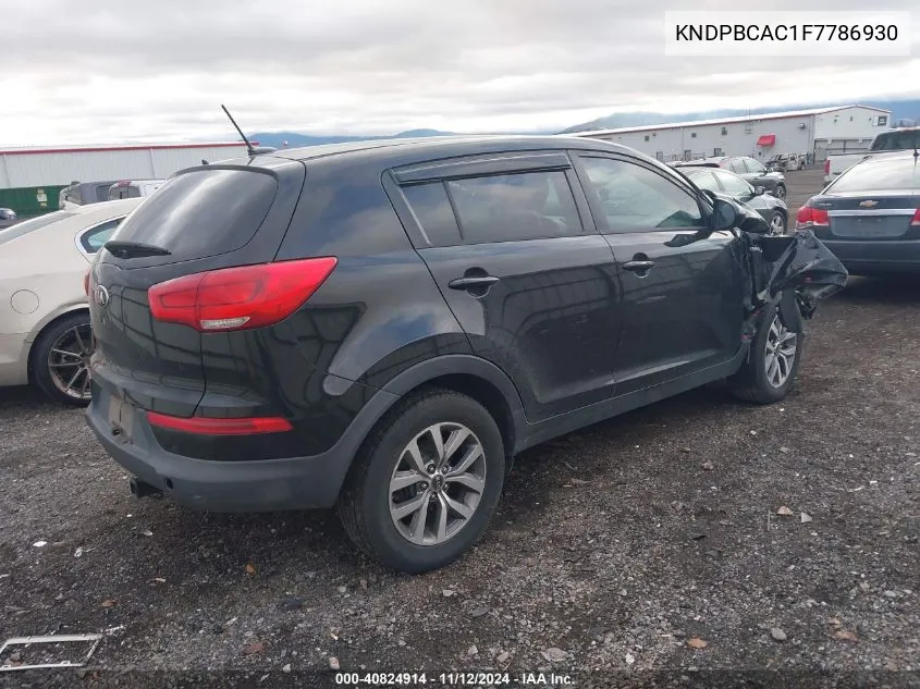 2015 Kia Sportage Lx VIN: KNDPBCAC1F7786930 Lot: 40824914