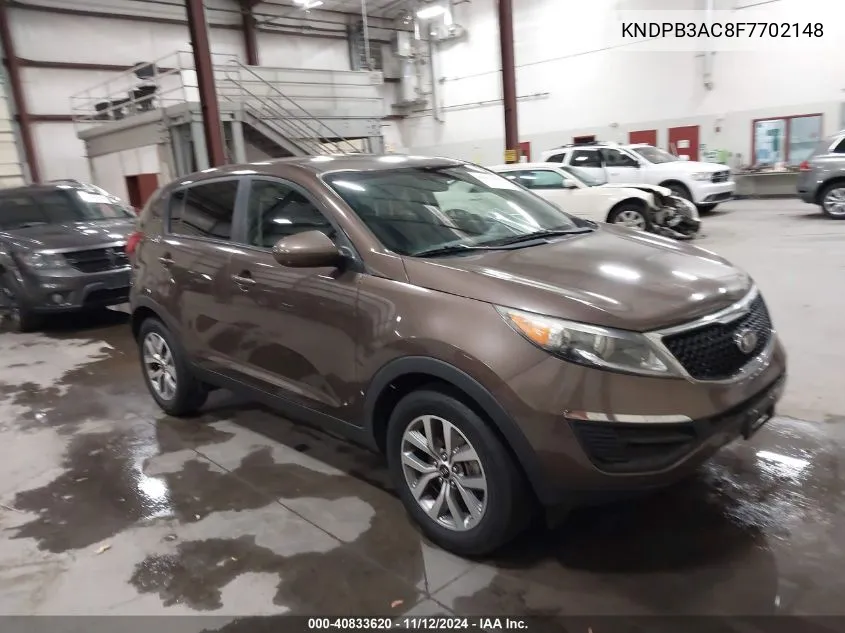 2015 Kia Sportage Lx VIN: KNDPB3AC8F7702148 Lot: 40833620