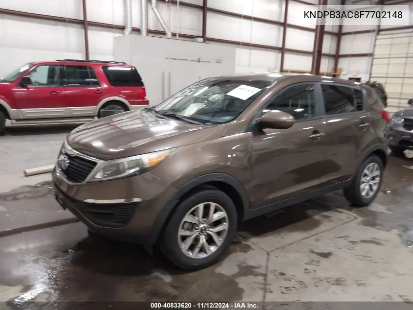 2015 Kia Sportage Lx VIN: KNDPB3AC8F7702148 Lot: 40833620