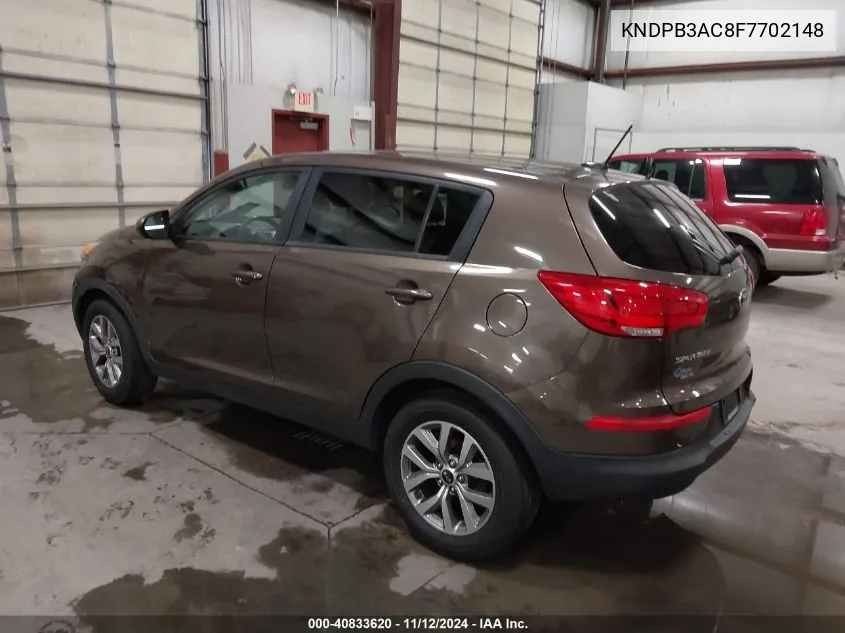 2015 Kia Sportage Lx VIN: KNDPB3AC8F7702148 Lot: 40833620