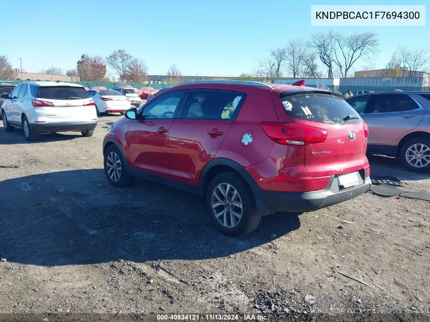 KNDPBCAC1F7694300 2015 Kia Sportage Lx