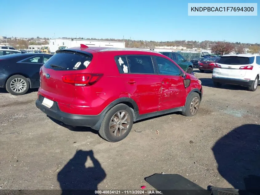 KNDPBCAC1F7694300 2015 Kia Sportage Lx