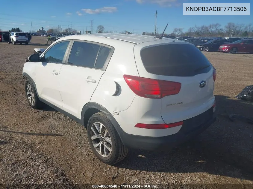 2015 Kia Sportage Lx VIN: KNDPB3AC8F7713506 Lot: 40834540