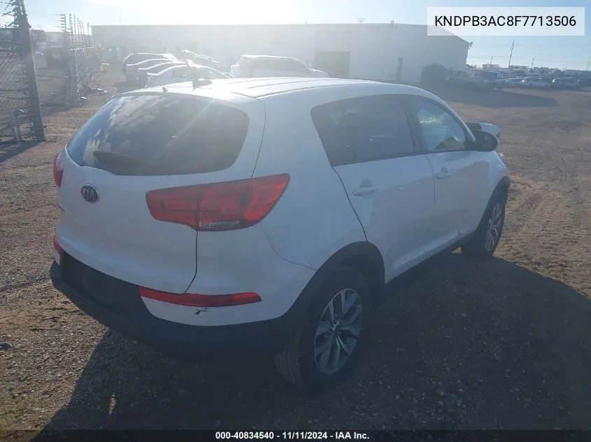 2015 Kia Sportage Lx VIN: KNDPB3AC8F7713506 Lot: 40834540