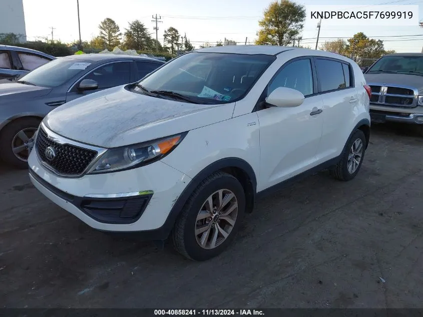 KNDPBCAC5F7699919 2015 Kia Sportage Lx