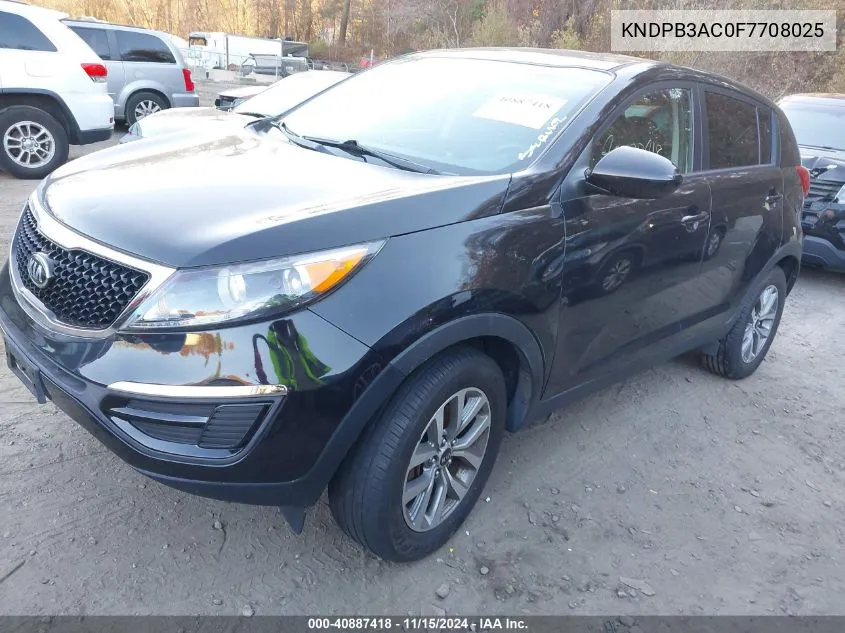 2015 Kia Sportage Lx VIN: KNDPB3AC0F7708025 Lot: 40887418