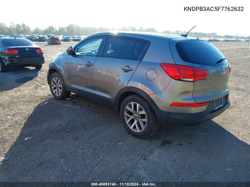 2015 Kia Sportage Lx VIN: KNDPB3AC5F7762632 Lot: 40893740