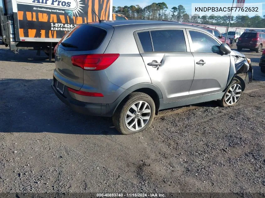 2015 Kia Sportage Lx VIN: KNDPB3AC5F7762632 Lot: 40893740