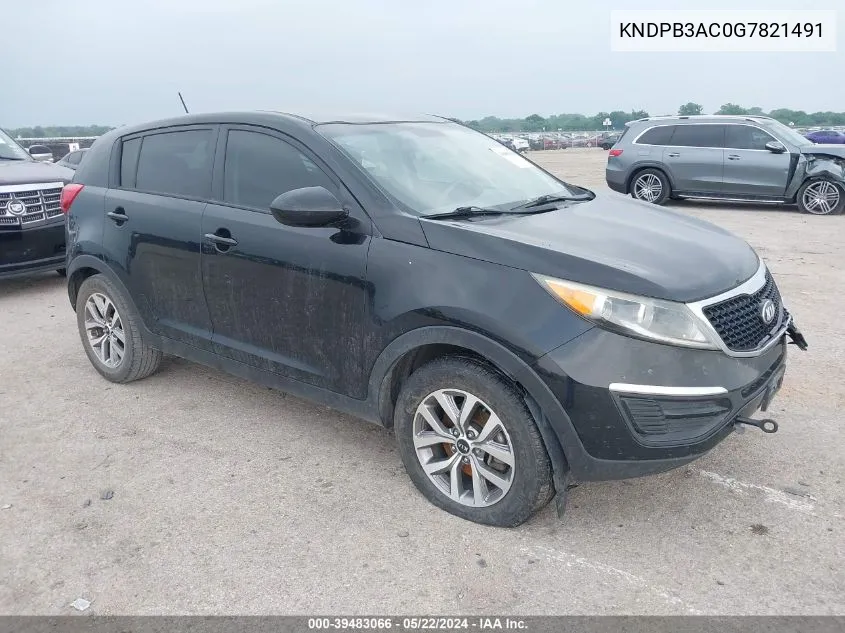 2016 Kia Sportage Lx VIN: KNDPB3AC0G7821491 Lot: 39483066