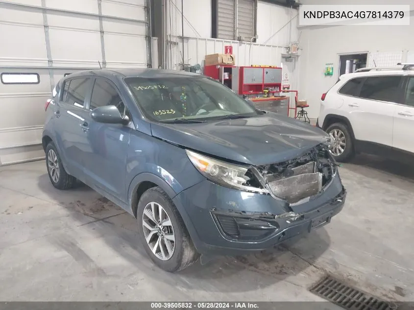 2016 Kia Sportage Lx VIN: KNDPB3AC4G7814379 Lot: 39505832