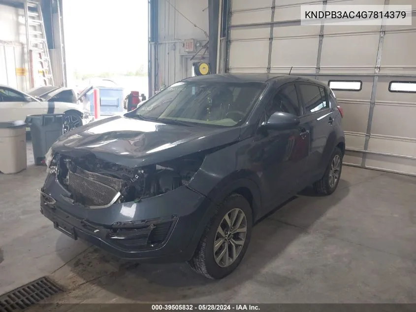 2016 Kia Sportage Lx VIN: KNDPB3AC4G7814379 Lot: 39505832