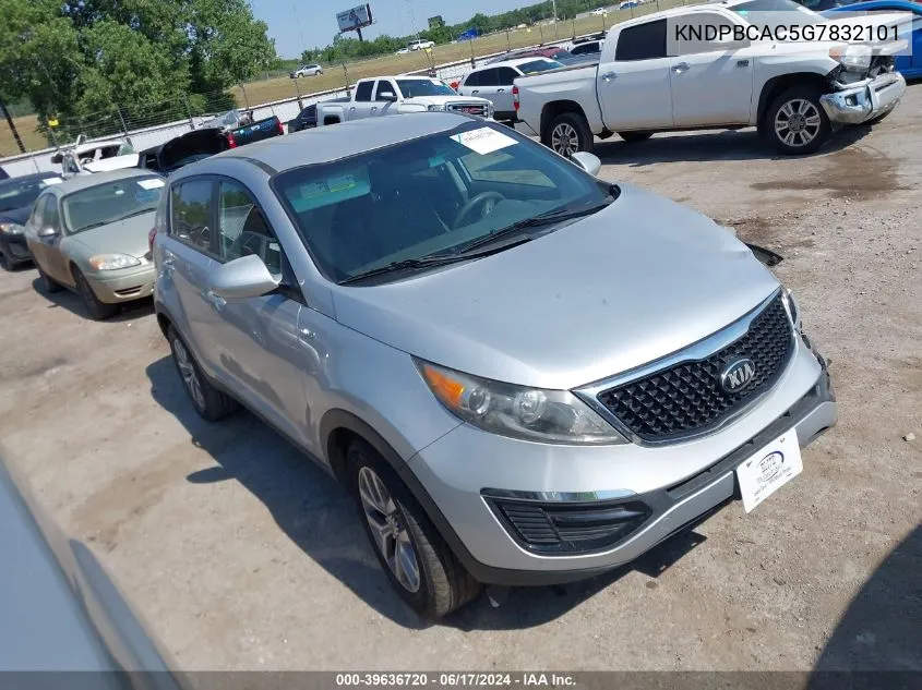 2016 Kia Sportage Lx VIN: KNDPBCAC5G7832101 Lot: 39636720