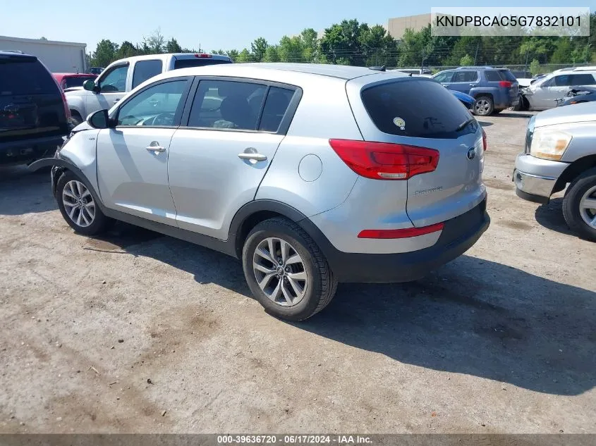 2016 Kia Sportage Lx VIN: KNDPBCAC5G7832101 Lot: 39636720