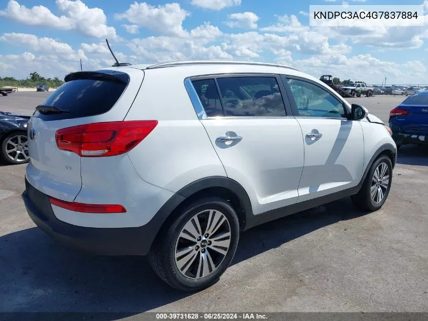 2016 Kia Sportage Ex VIN: KNDPC3AC4G7837884 Lot: 39731628