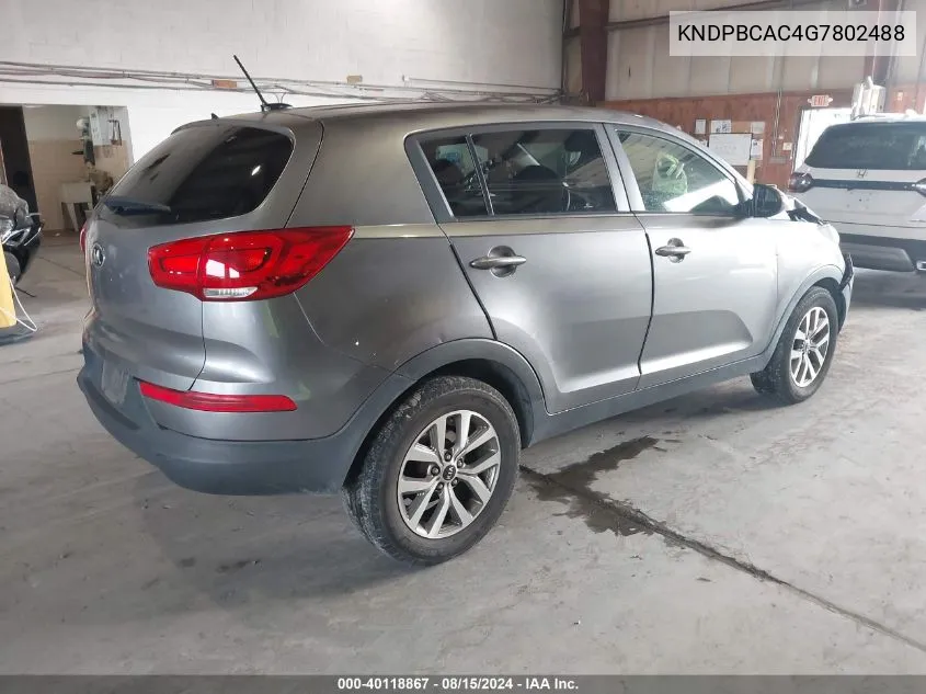 KNDPBCAC4G7802488 2016 Kia Sportage Lx