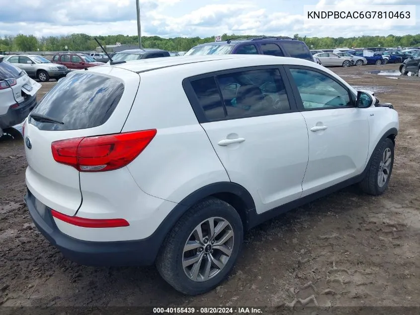 KNDPBCAC6G7810463 2016 Kia Sportage Lx