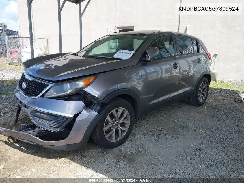 KNDPBCAC6G7809524 2016 Kia Sportage Lx