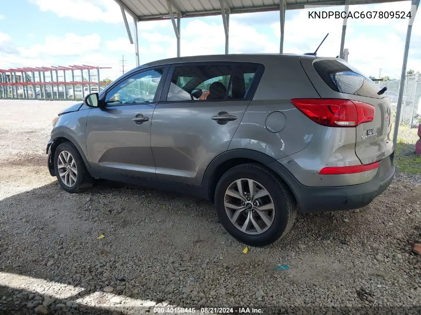 KNDPBCAC6G7809524 2016 Kia Sportage Lx