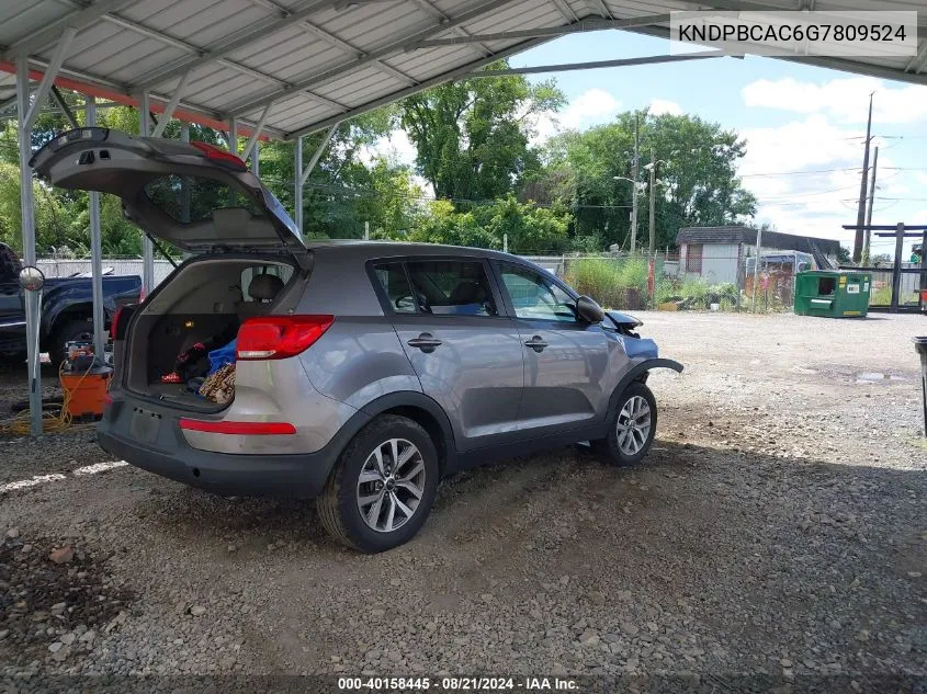 KNDPBCAC6G7809524 2016 Kia Sportage Lx