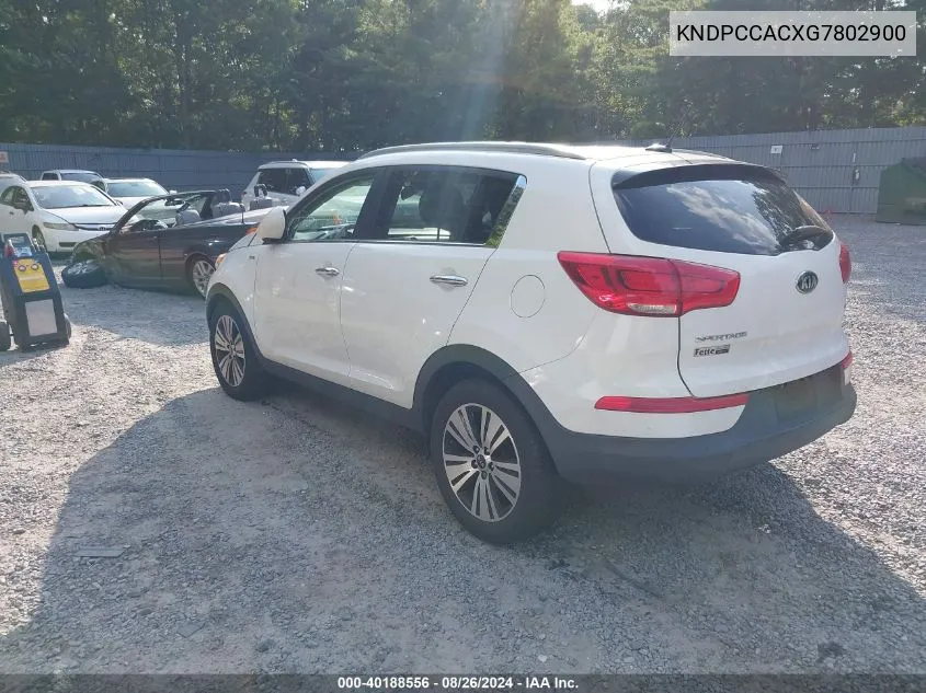 KNDPCCACXG7802900 2016 Kia Sportage Ex