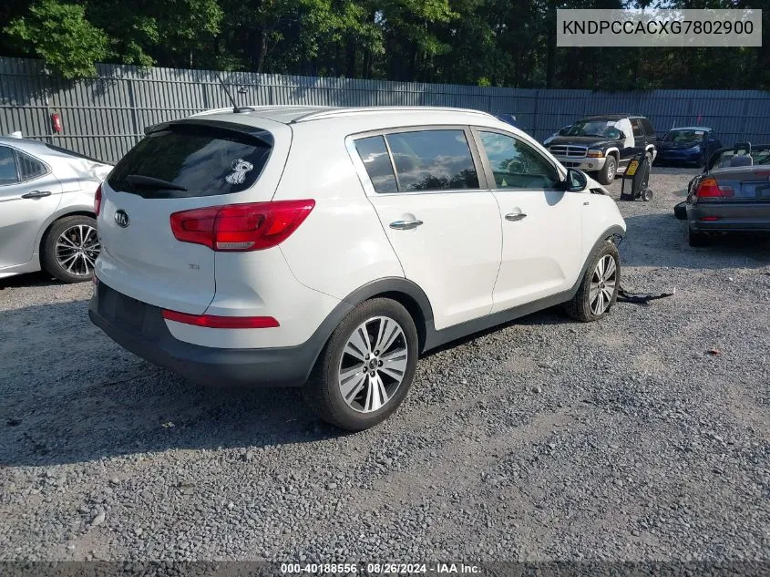 KNDPCCACXG7802900 2016 Kia Sportage Ex