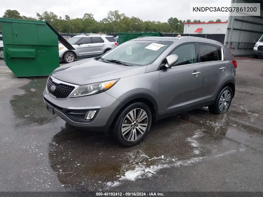 2016 Kia Sportage Ex VIN: KNDPC3AC2G7861200 Lot: 40192412