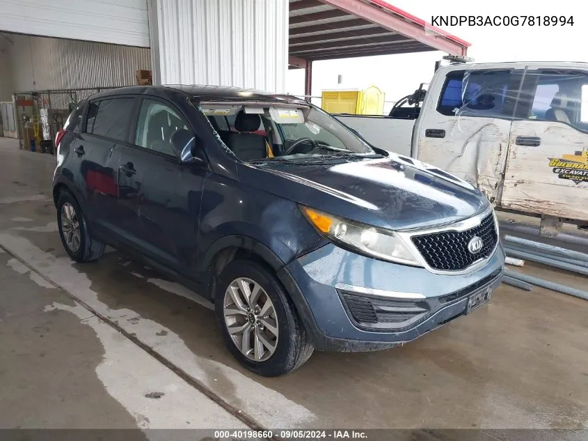 KNDPB3AC0G7818994 2016 Kia Sportage Lx