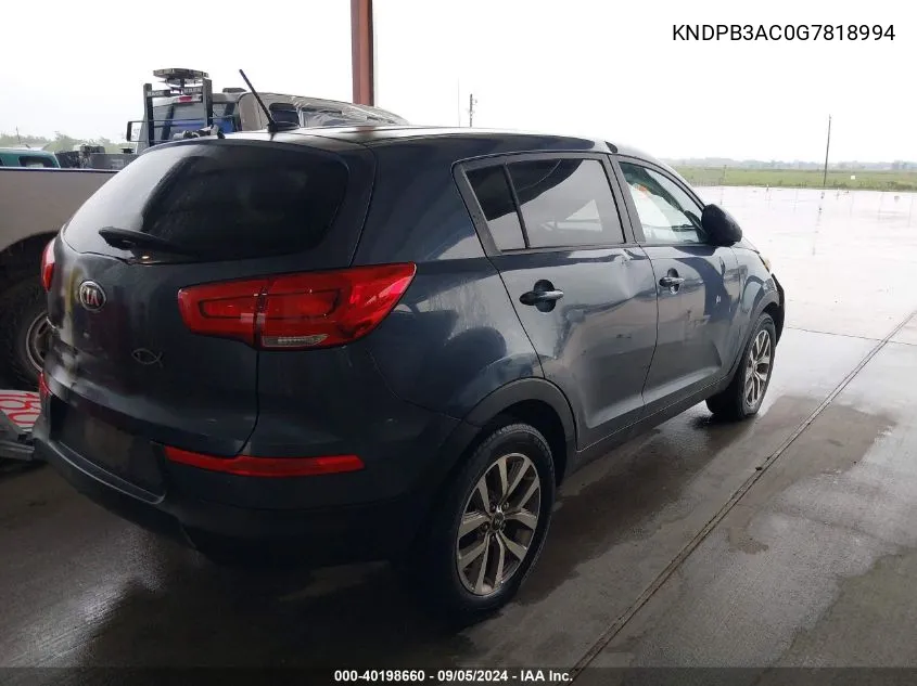 KNDPB3AC0G7818994 2016 Kia Sportage Lx