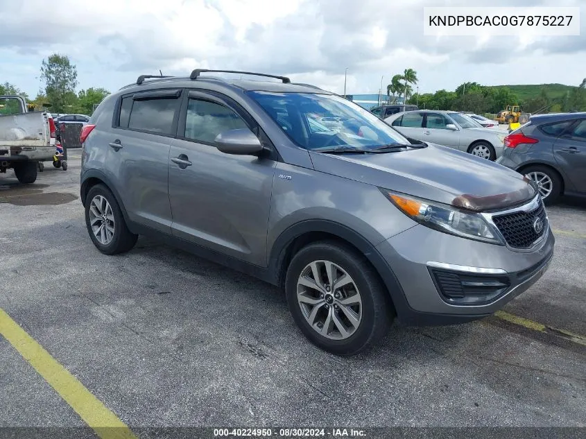 KNDPBCAC0G7875227 2016 Kia Sportage Lx