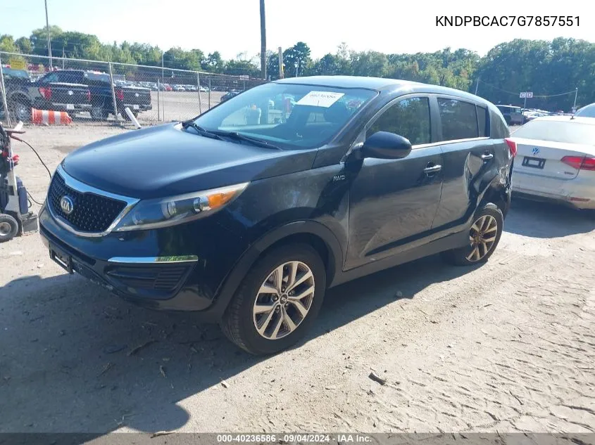 KNDPBCAC7G7857551 2016 Kia Sportage Lx