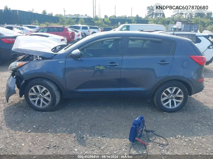 KNDPBCAC6G7870680 2016 Kia Sportage Lx