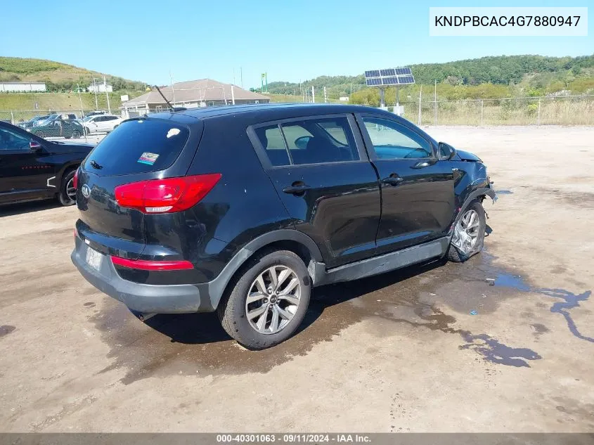 KNDPBCAC4G7880947 2016 Kia Sportage Lx