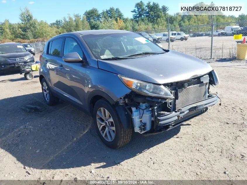 KNDPBCACXG7818727 2016 Kia Sportage Lx