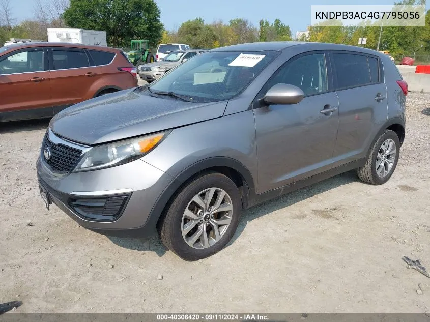 2016 Kia Sportage Lx VIN: KNDPB3AC4G7795056 Lot: 40306420