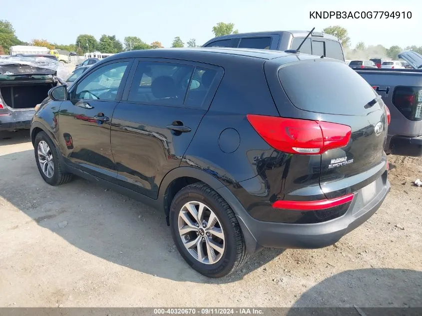 KNDPB3AC0G7794910 2016 Kia Sportage Lx