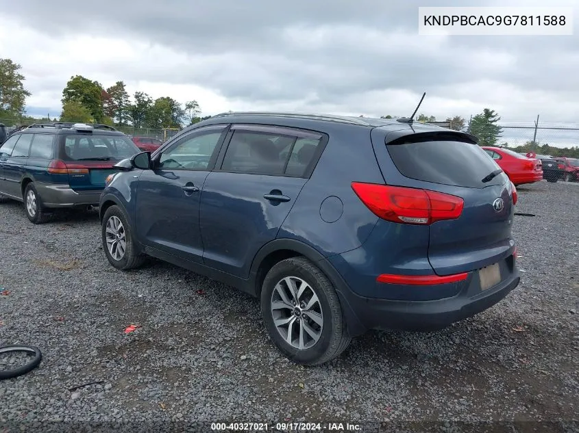 2016 Kia Sportage Lx VIN: KNDPBCAC9G7811588 Lot: 40327021