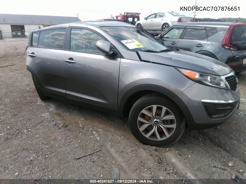 2016 Kia Sportage Lx VIN: KNDPBCAC7G7876651 Lot: 40341527