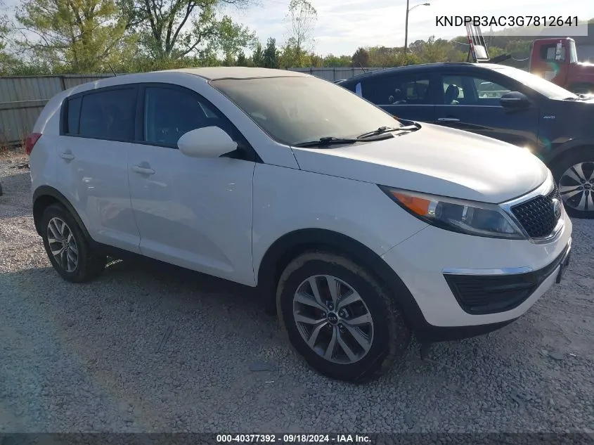 2016 Kia Sportage Lx VIN: KNDPB3AC3G7812641 Lot: 40377392