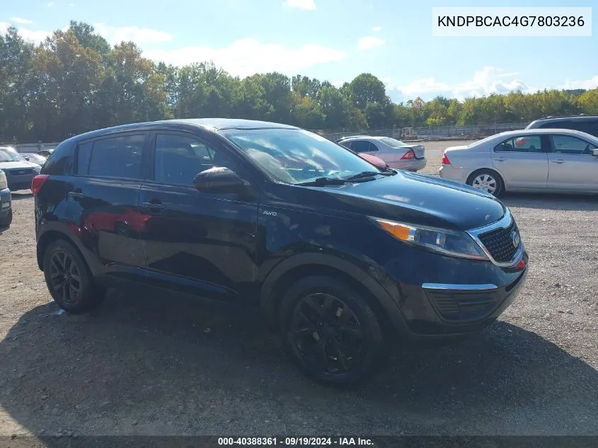 KNDPBCAC4G7803236 2016 Kia Sportage Lx