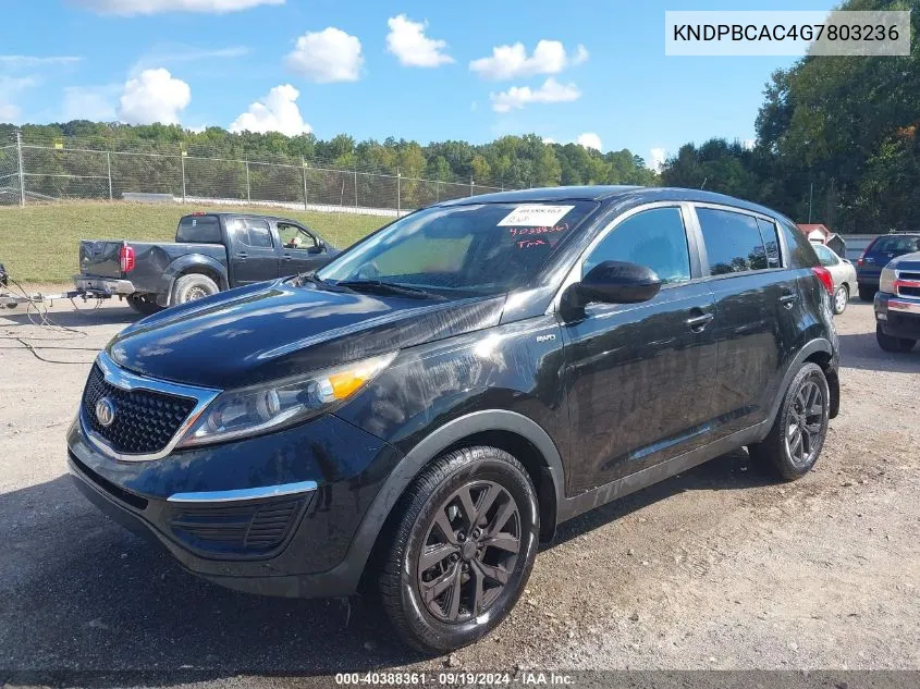 KNDPBCAC4G7803236 2016 Kia Sportage Lx