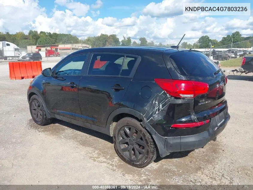 KNDPBCAC4G7803236 2016 Kia Sportage Lx