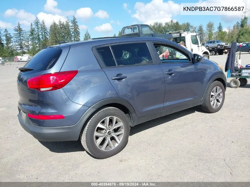 2016 Kia Sportage Lx VIN: KNDPB3AC7G7866587 Lot: 40394878